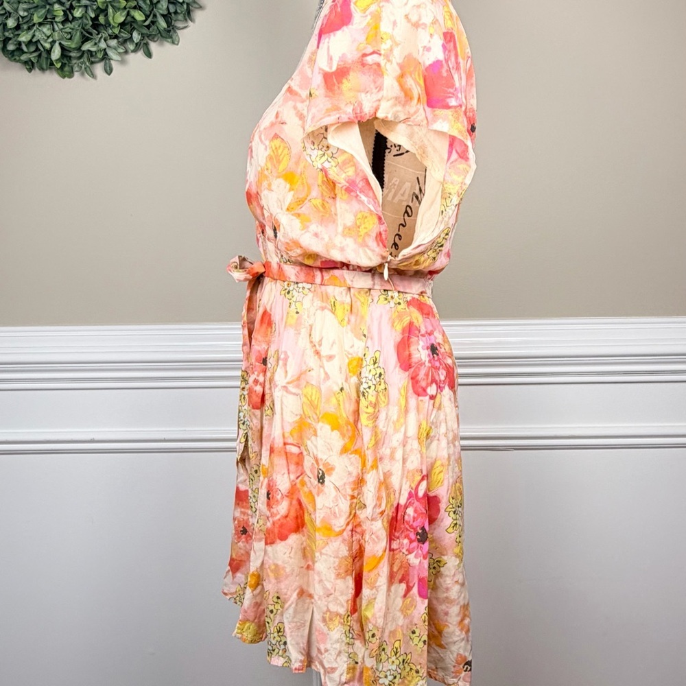 Free People Freddy Tie Mini Dress in Fruit Punch Floral Size Medium - Picture 3 of 12